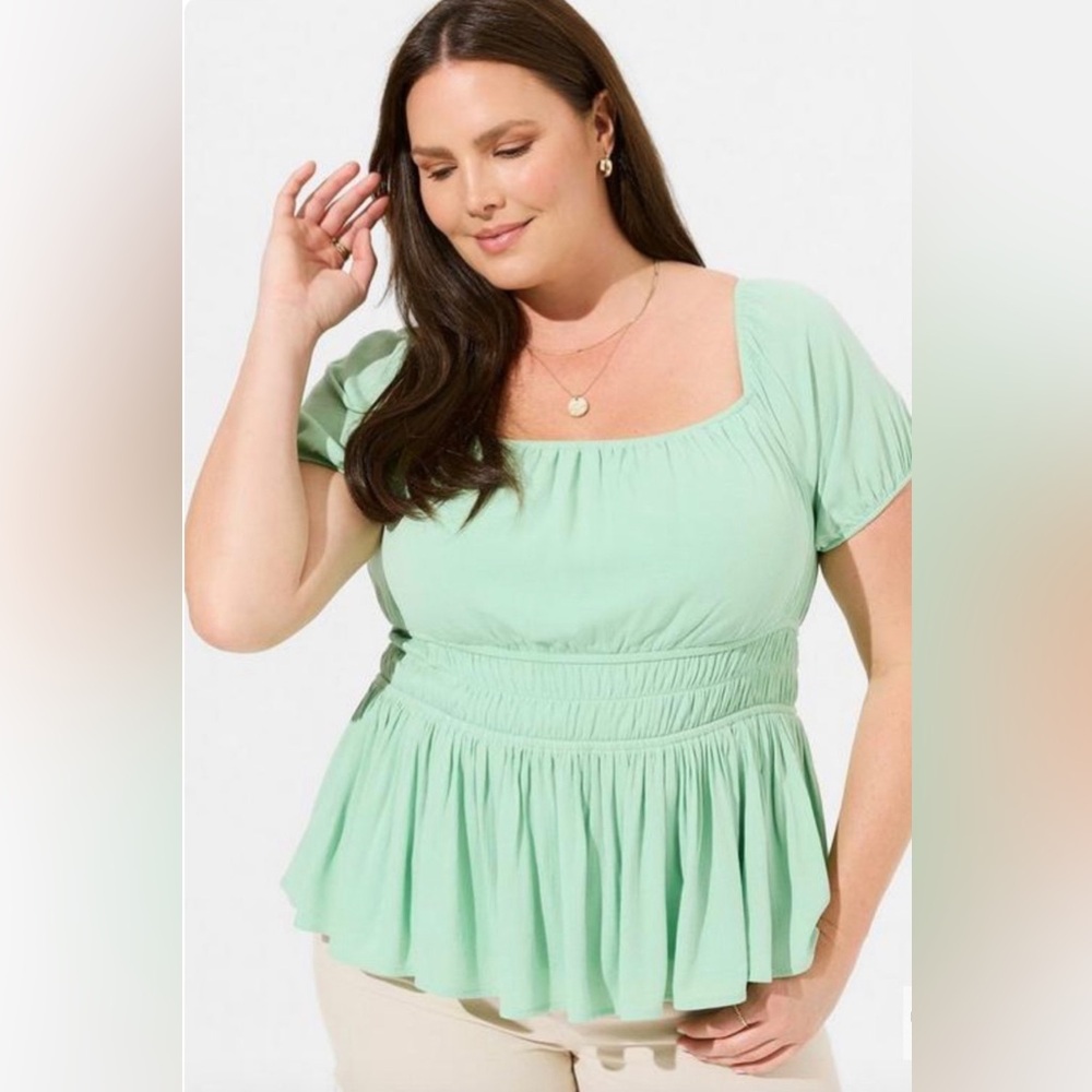 Torrid Mint Green Babydoll Top